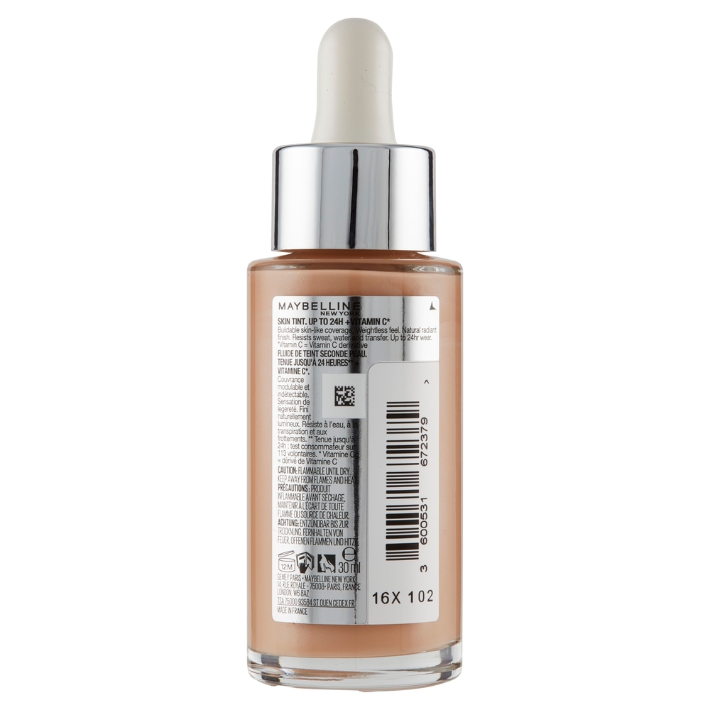 Maybelline New York Fondotinta Super Stay Skin Tint 24h - 10 30 ml